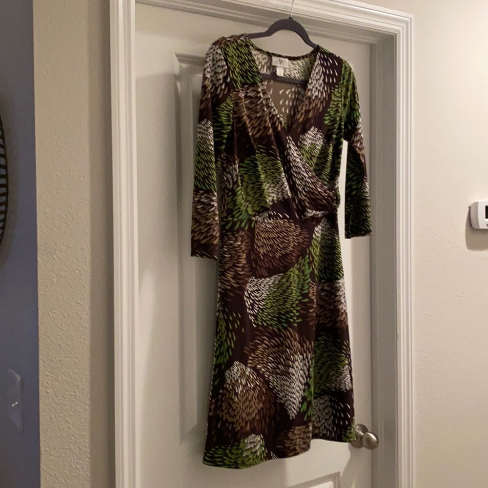 Wrap Dress Abstract Print